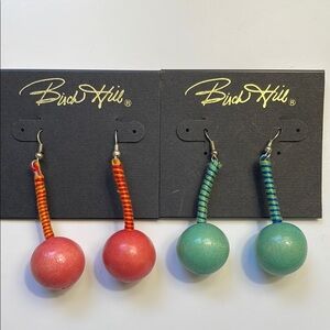 Birch Hill Colorful Ball Drop Earrings Set